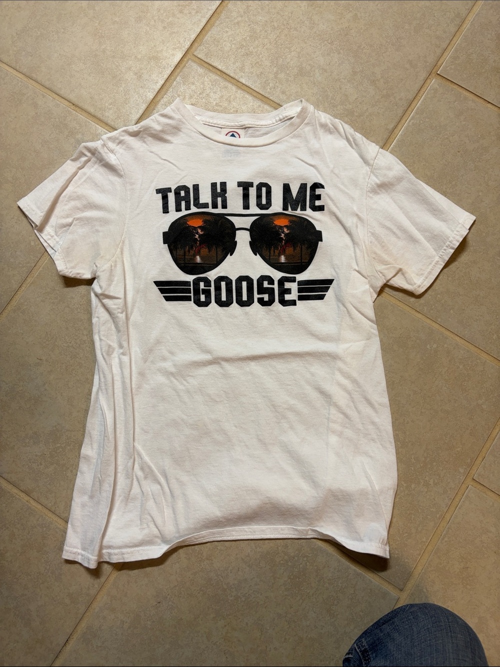 Kids Short-Sleeve Graphic Tee - White "Talk To Me Goose"